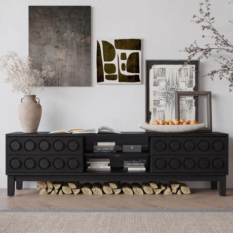 Media Console With 4 Drawers And Cable Management HouseOfZazla