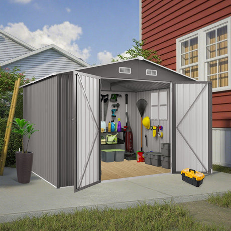 Large Outdoor Storage Shed With Lockable Door, Air Vent HouseOfZazla