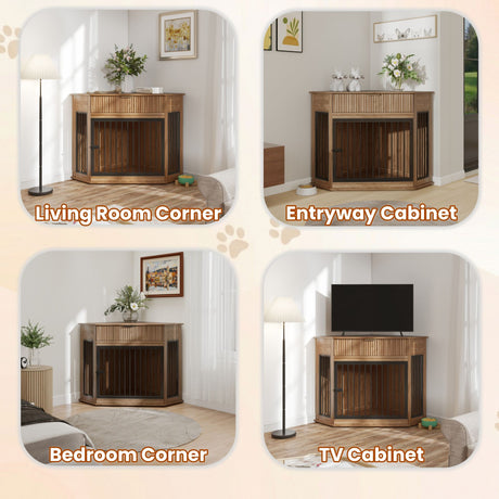 Corner Dog Crate HouseOfZazla