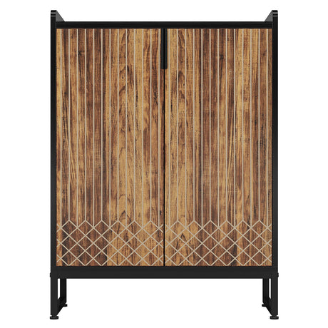 5 Tier Shoe Cabinet With Doors, Compact Entryway Storage Organizer HouseOfZazla
