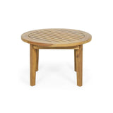 Patio Furniture Set, Outdoor Acacia Wood Patio Club Chair With Table