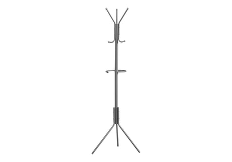 Freestanding Coat Rack with 6 Hooks and Hanging Bar HouseOfZazla