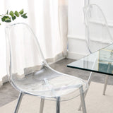 Modern Minimalist Transparent Dining Chair - 6-Piece Set