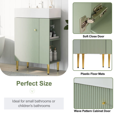 Bathroom Vanity, Combo Cabinet, Bathroom Storage Cabinet, Single Ceramic Sink HouseOfZazla