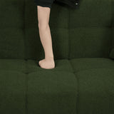 Convertible Double Futon Sofa Bed With Folding Armrests For Living Rooms