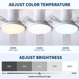 Flush Mount Ceiling Fans With LED Light And Remote Control, 5 Blades