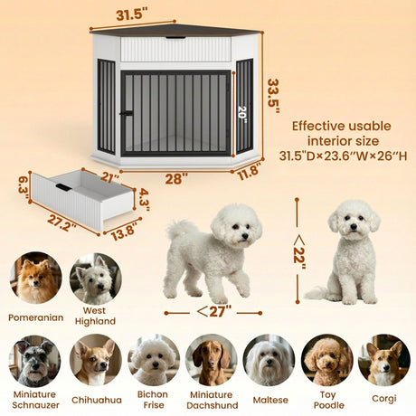 Corner Dog Crate HouseOfZazla