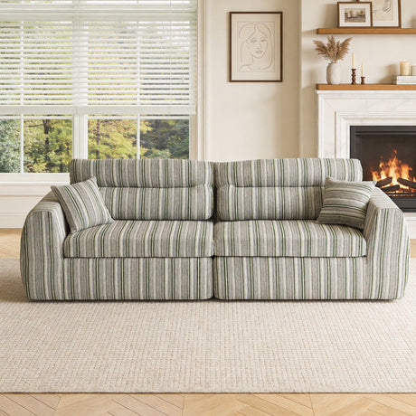 3 Seater, Couch With Throw Pillows For Living Room HouseOfZazla