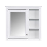 Bathroom Vanity With Medicine Cabinet, Royal Mirror Cabinet, Modern Bathroom Storage Cabinet With 2 Soft Closing Doors And 4 Drawers