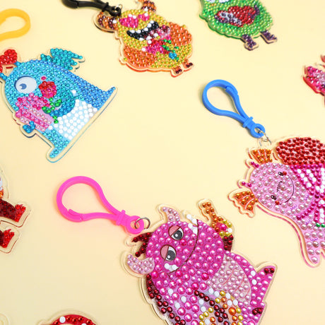 Adorable Keychains Diamond Art Kit – Monsters (Set of 15) Kitsville