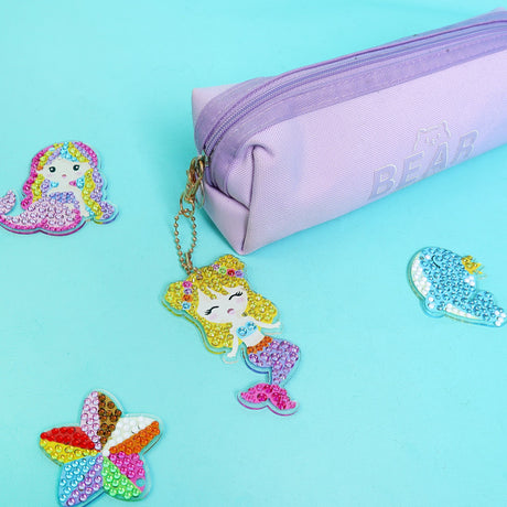 Adorable Keychains Diamond Art Kit – Mermaid (Set of 15) Kitsville