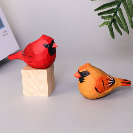Hand Carved Cardinal Bird, Unique Gift for Loved Ones Kitsville