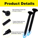#6 x 2'' Wood Screws, Phillips Flat Head Long Screws, Self-Tapping Countersunk Screws, Exterior Wood Screws, Fasteners for Various Woodworking - WoodArtSupply