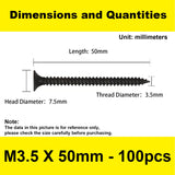 #6 x 2'' Wood Screws, Phillips Flat Head Long Screws, Self-Tapping Countersunk Screws, Exterior Wood Screws, Fasteners for Various Woodworking - WoodArtSupply