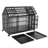 Heavy Duty Dog Crate Lockable Wheels