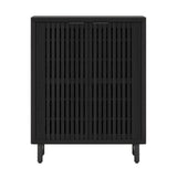6 Tier Shoe Cabinet With Louvered Doors