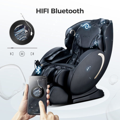 Bosscare - 3D Zero Gravity Massage Chair, Full Body Shiatsu Recliner With App HouseOfZazla