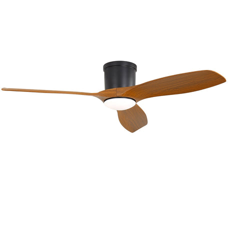 Smart Ceiling Fan With Remote Control, 3 Blades, Dimmable LED Light, Reversible DC Motor - Black HouseOfZazla