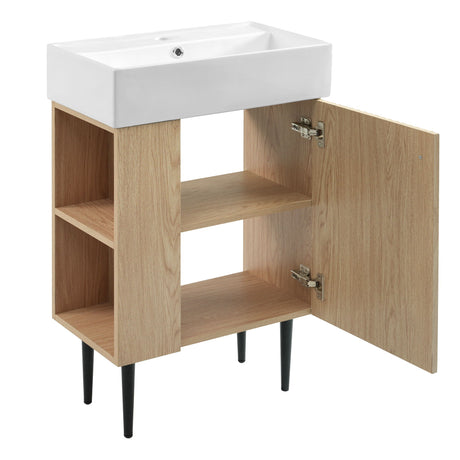 Bathroom Vanity, Combo Cabinet, Bathroom Storage Cabinet, Single Ceramic Sink HouseOfZazla