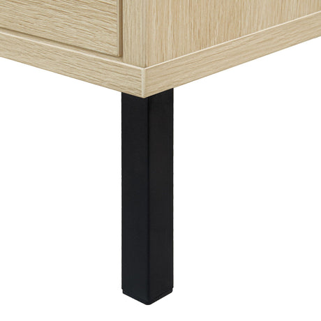 Modern Rattan 3 Door Shoe Rack Cabinet for Entryway HouseOfZazla