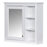 Bathroom Vanity With Medicine Cabinet, Royal Mirror Cabinet, Modern Bathroom Storage Cabinet With 2 Soft Closing Doors And 4 Drawers