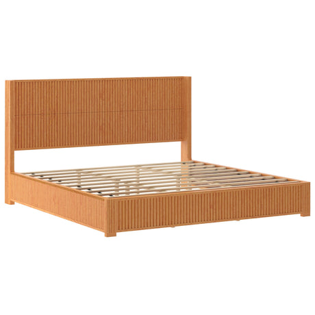 Solid Wood Platform Bed Frame with Headboard, King Size HouseOfZazla