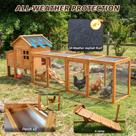 Large Chicken Coop with Nest Box and Run HouseOfZazla