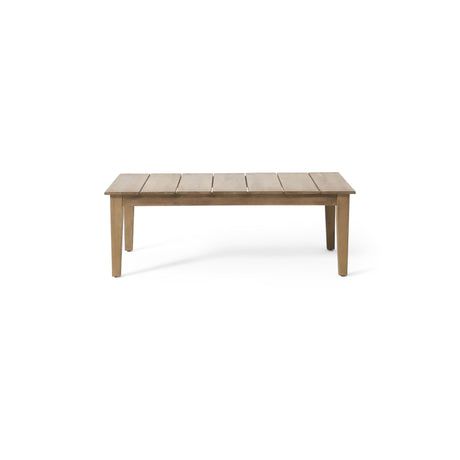 Outdoor Coffee Table With Slat Panel Top - Light Brown HouseOfZazla