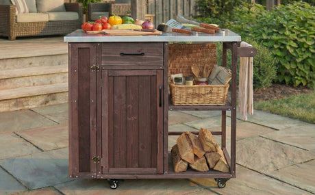 Outdoor Kitchen Island Fir Wood Prep Station HouseOfZazla