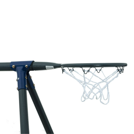 Interesting Six Function Swingset With Net Swing Metal Plastic Safe Swing Set 440Lbs For Outdoor Playground For Age 3+ With 31.5" Net Swing - / HouseOfZazla