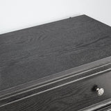 Modern 5-Drawer Black Dresser for Living Room Storage