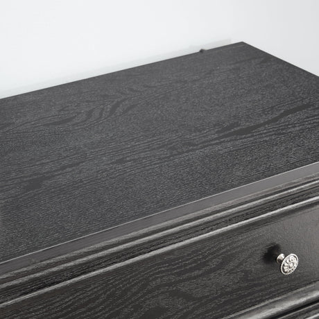 Modern 5-Drawer Black Dresser for Living Room Storage HouseOfZazla