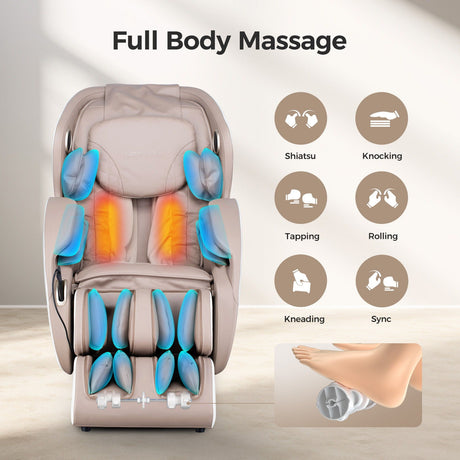 Bosscare - 3D Zero Gravity Massage Chair, Full Body Shiatsu Recliner With App HouseOfZazla