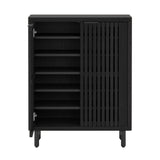 6 Tier Shoe Cabinet With Louvered Doors