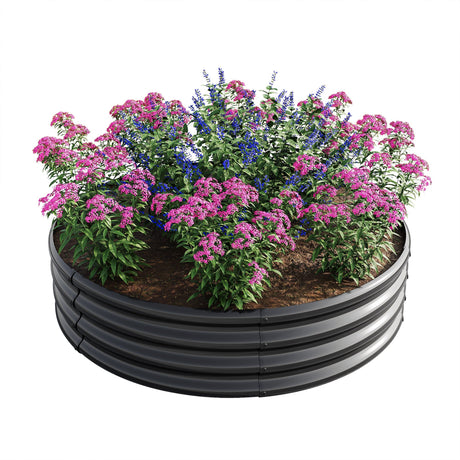 2PCS 47.24" Round Raised Garden Beds for Outdoor Gardening HouseOfZazla