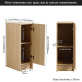 Slim Freestanding Bathroom Storage Cabinet - Light Oak