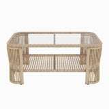 Outdoor PE Rattan Patio Furniture Set with Iron Frame