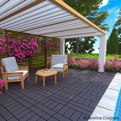 H Style Diy Module Interlocking Patio Deck Tiles HouseOfZazla
