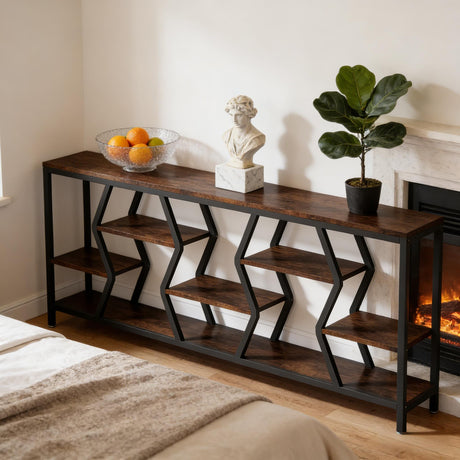 Durable Sofa Console Table with Generous Storage HouseOfZazla