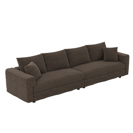 4 Seat Modern Comfy Upholstered Sofa Cloud Couch HouseOfZazla