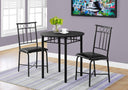 3 Pieces Dining Table Set, Small, Round, Contemporary & Modern HouseOfZazla