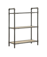 Itzel Antique Bookshelf - Gray / Oak