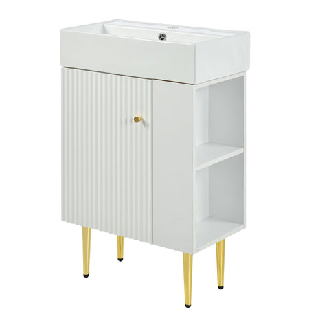 Bathroom Vanity, Combo Cabinet, Bathroom Storage Cabinet, Single Ceramic Sink HouseOfZazla