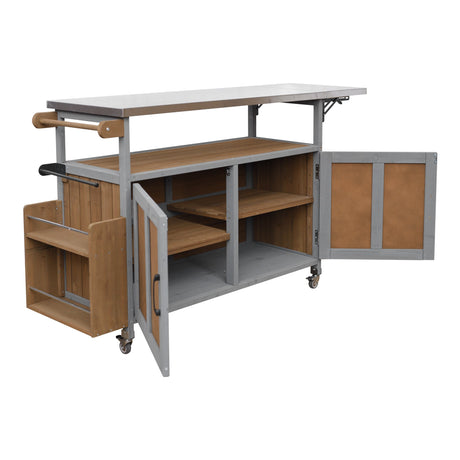 Foldable Outdoor Kitchen Island Patio Mobile Kitchen Cart HouseOfZazla