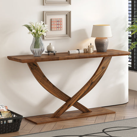 Console Table With Cross Leg Base and Reinforced Support Plate HouseOfZazla