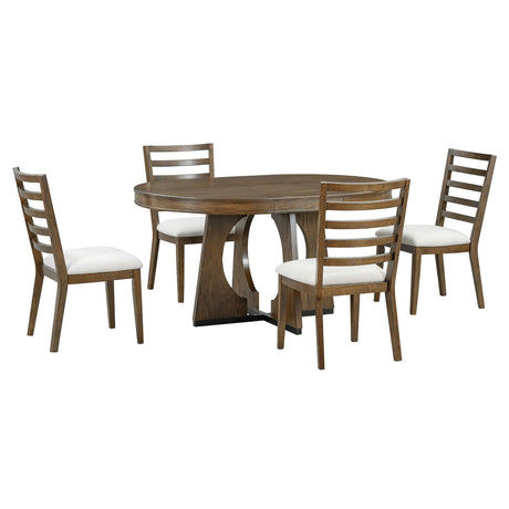Round Dining Table Set For 4 With Chairs HouseOfZazla