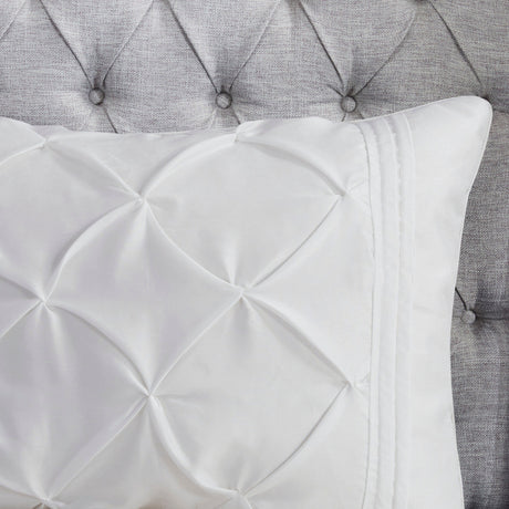 7 Piece Tufted Comforter Set White HouseOfZazla
