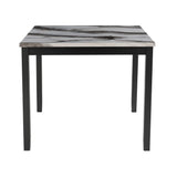 Leoncia - Bar Table And 4 Bar Stools - Espresso / White