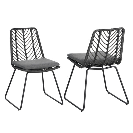 DEJA Chair 2PCS with 2 Cushions, Gray HouseOfZazla