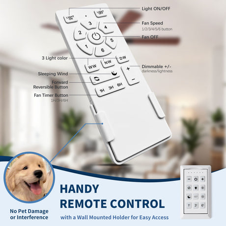 Flush Mount Ceiling Fans With LED Light And Remote Control, 5 Blades HouseOfZazla